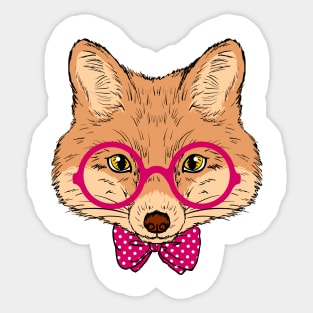 Cool Fox Man Art Design Sticker